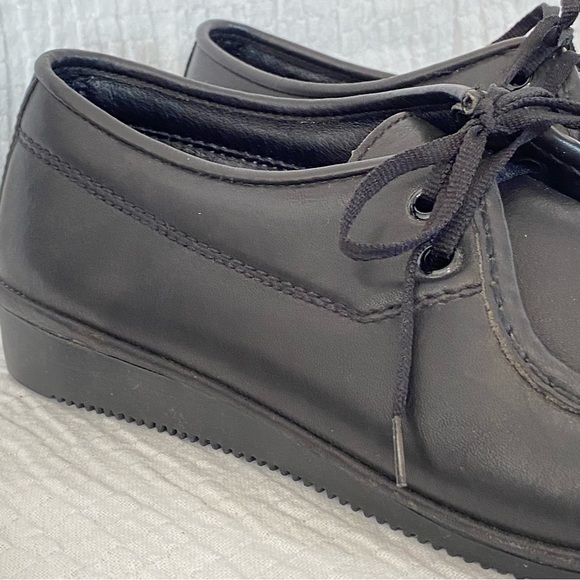 Florsheim Idlers Black Soft Leather Slip-On Lace-Up Loafers Men's sized 10B - Picture 3 of 14